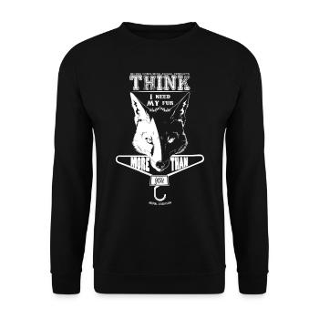 I need my fur more than you - Unisex Sweatshirt - black - Front - Alina (178cm) & Michal (187cm)