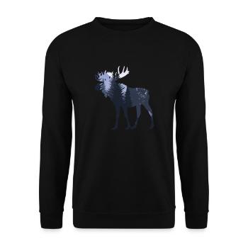 elk - Unisex Sweatshirt - black - Front - Alina (178cm) & Michal (187cm)