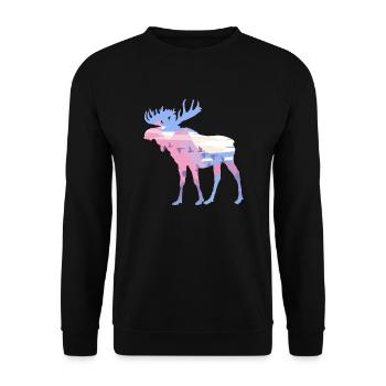 elk - Unisex Sweatshirt - black - Front - Alina (178cm) & Michal (187cm)
