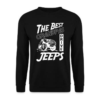 Les meilleurs grands-pères conduisent des jeeps - Sweat-shirt Unisexe - noir - Devant - Alina (178cm) & Michal (187cm)