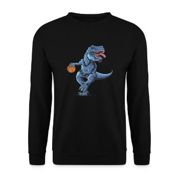 T-rex de basket-ball - Sweat-shirt Unisexe - noir - Devant - Alina (178cm) & Michal (187cm)