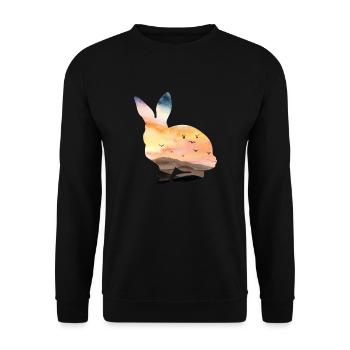 Rabbit - Unisex Sweatshirt - black - Front - Alina (178cm) & Michal (187cm)