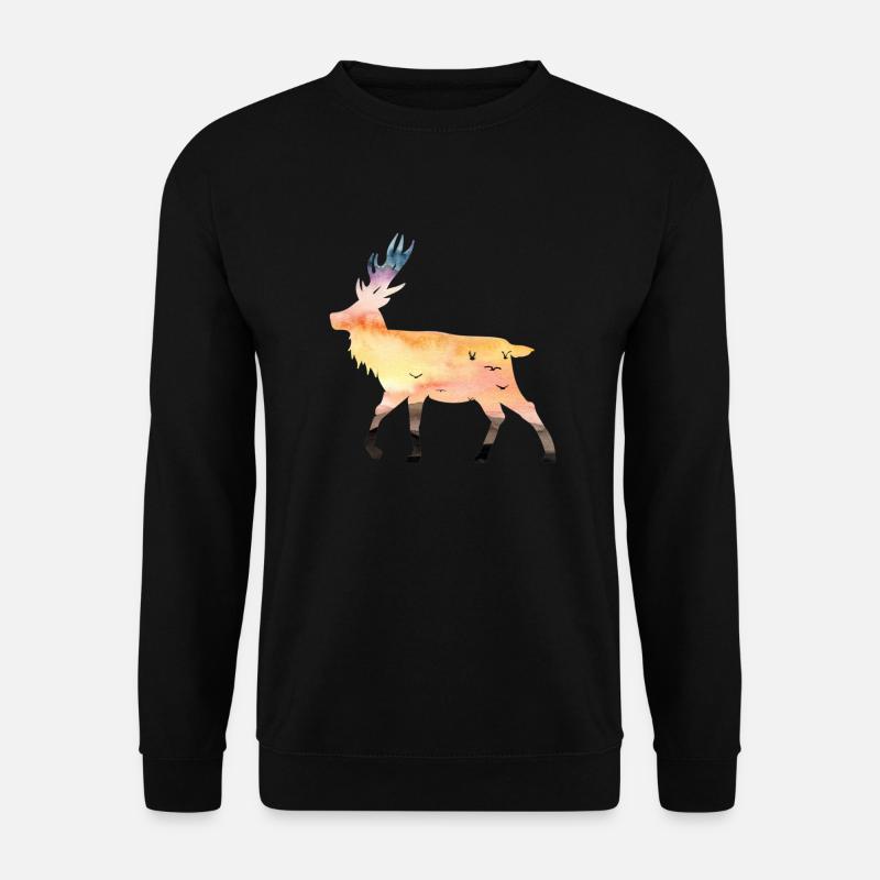 Cerf - Sweat-shirt Unisexe - noir
