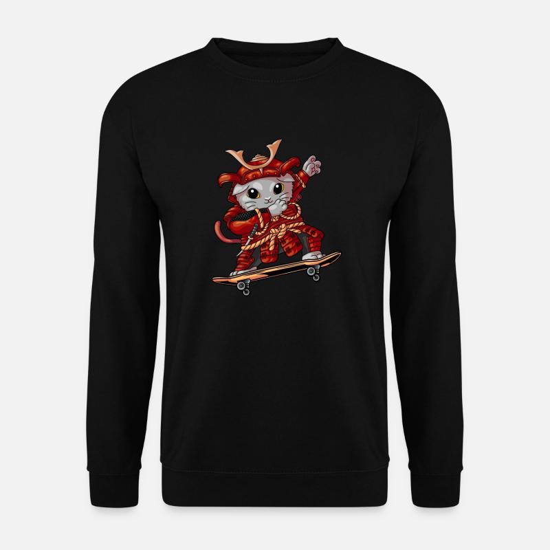 Skateboarder Cat - Sweat-shirt Unisexe - noir