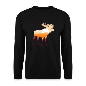 Moose - Unisex Sweatshirt - black - Front - Alina (178cm) & Michal (187cm)