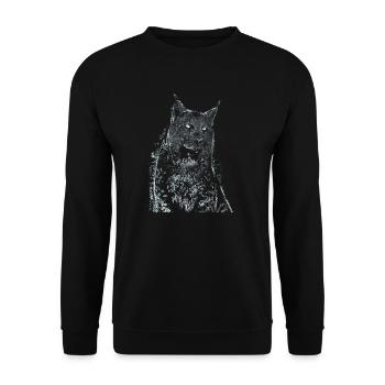 Luchs - Unisex Pullover - Schwarz - Vorne - Alina (178cm) & Michal (187cm)