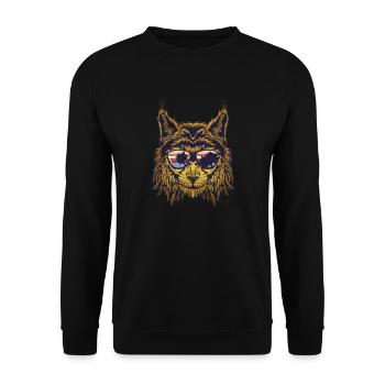 Lynx Vintage - Sweat-shirt Unisexe - noir - Devant - Alina (178cm) & Michal (187cm)