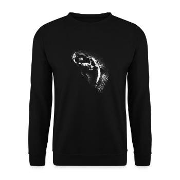 Saber tooth cat - Unisex Sweatshirt - black - Front - Alina (178cm) & Michal (187cm)