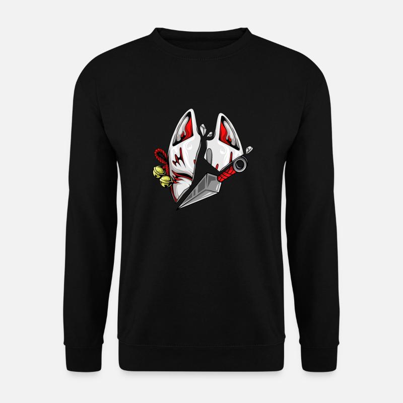 Kitsune Fuchs - Unisex Pullover - Schwarz
