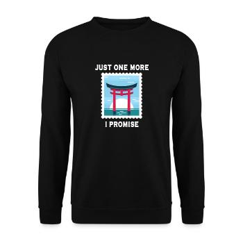 Stamp collecting - Unisex Sweatshirt - black - Front - Alina (178cm) & Michal (187cm)
