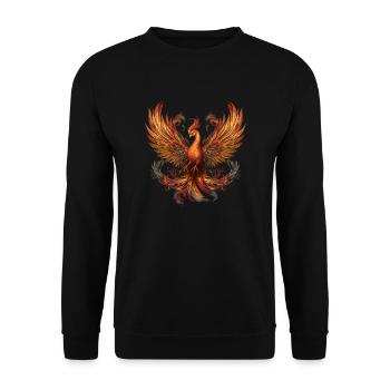 Phoenix - Unisex Sweatshirt - black - Front - Alina (178cm) & Michal (187cm)