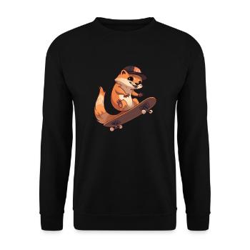 Skater Mungo - Unisex Pullover - Schwarz - Vorne - Alina (178cm) & Michal (187cm)