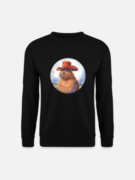 Capybara Cowboy - Unisex Sweatshirt - black