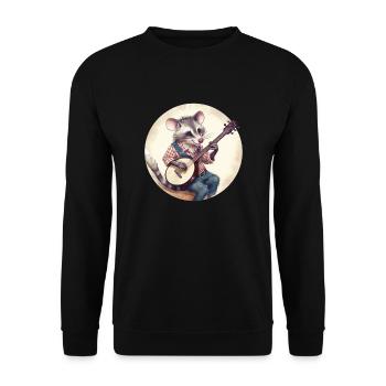L’opossum joue du banjo - Sweat-shirt Unisexe - noir - Devant - Alina (178cm) & Michal (187cm)