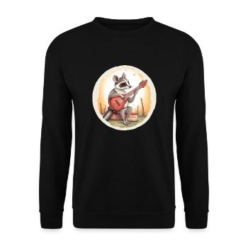 L’opossum joue du banjo - Sweat-shirt Unisexe - noir - Devant - Alina (178cm) & Michal (187cm)