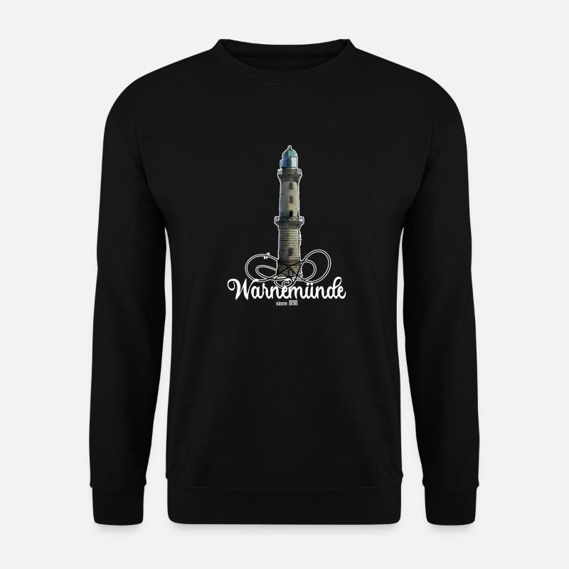 Warnemünde Leuchtturm - Unisex Pullover - Schwarz