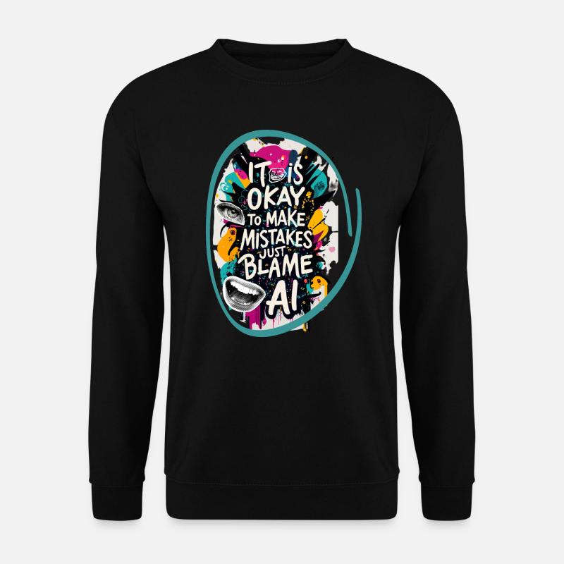Schuld ist nur AI Design Merch - Unisex Pullover - Schwarz