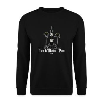 Phare de Faro la Marina Peru - Sweat-shirt Unisexe - noir - Devant - Alina (178cm) & Michal (187cm)