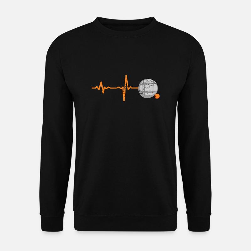 Gift Heartbeat Boule Petanque - Unisex Sweatshirt - black