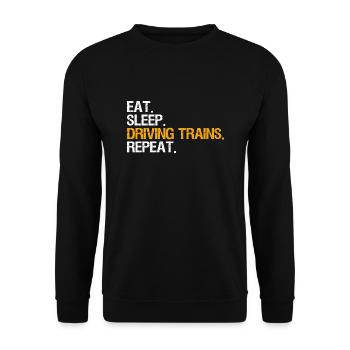 Conducteur Conducteur Conducteur de locomotive - Sweat-shirt Unisexe - noir - Devant - Alina (178cm) & Michal (187cm)