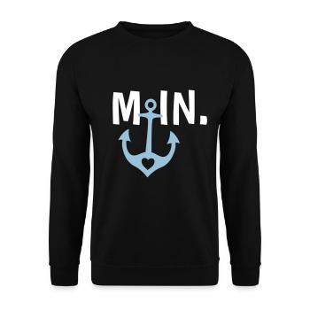 Moin. - Unisex Pullover - Schwarz - Vorne - Alina (178cm) & Michal (187cm)