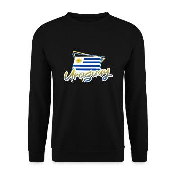Uruguay - Unisex Pullover - Schwarz - Vorne - Alina (178cm) & Michal (187cm)