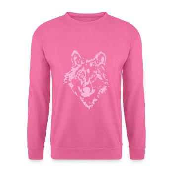Wolf Tier Waldtier - Unisex Pullover - Pink - Vorne
