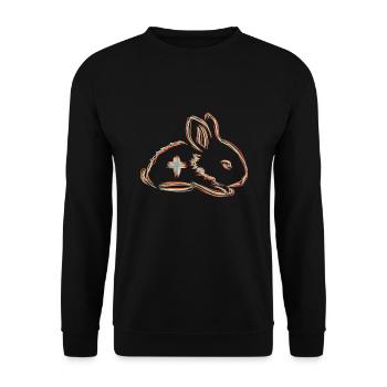 Veterinary Bunny - Unisex Sweatshirt - black - Front - Alina (178cm) & Michal (187cm)