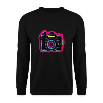 Camera 90s - Unisex Sweatshirt - black - Front - Alina (178cm) & Michal (187cm)