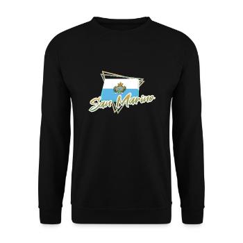 Saint-Marin - Sweat-shirt Unisexe - noir - Devant - Alina (178cm) & Michal (187cm)
