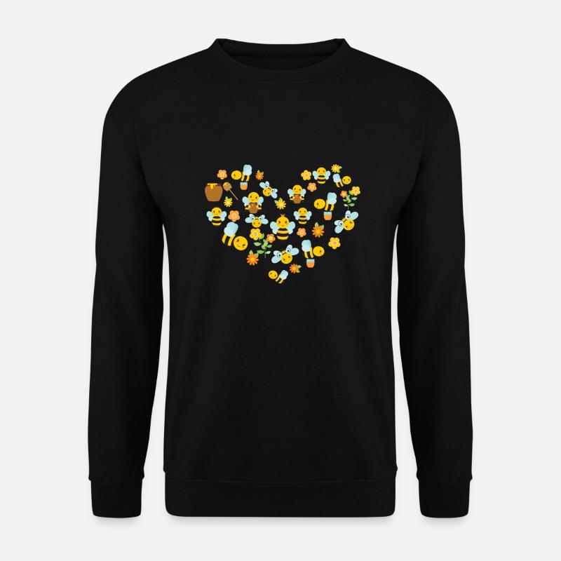 Bee Heart - Unisex Sweatshirt - black