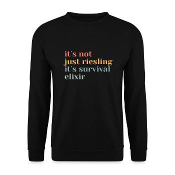 Schorle Riesling Pfalz Weinfest Wine Lover Motiv - Unisex Sweatshirt - black - Front - Alina (178cm) & Michal (187cm)