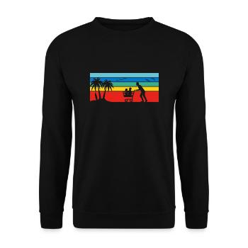 Zwillingspapa twin father dad twins - Unisex Sweatshirt - black - Front - Alina (178cm) & Michal (187cm)