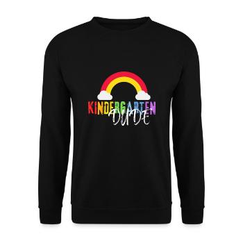 Kindergarten Dude - Unisex Pullover - Schwarz - Vorne - Alina (178cm) & Michal (187cm)