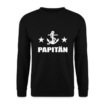 Papa - Unisex Pullover - Schwarz - Vorne - Alina (178cm) & Michal (187cm)