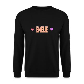 Emelie - Sweat-shirt Unisexe - noir - Devant - Alina (178cm) & Michal (187cm)