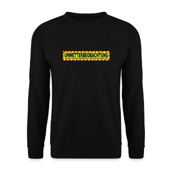 Unwetterbeobachtung - Unisex Pullover - Schwarz - Vorne - Alina (178cm) & Michal (187cm)