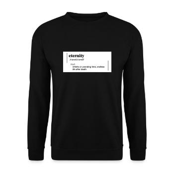 Eternity - Unisex Sweatshirt - black - Front - Alina (178cm) & Michal (187cm)