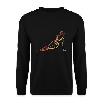 Fitness Sportlerin - Unisex Pullover - Schwarz - Vorne - Alina (178cm) & Michal (187cm)