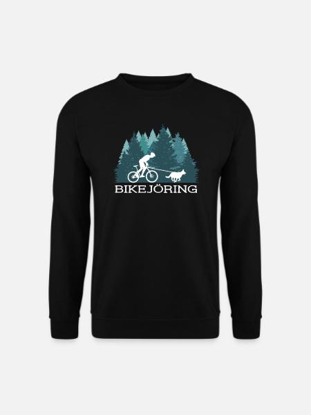 Bikejöring Zughundesport mit Fahrrad und Hund - Unisex Pullover - Schwarz
