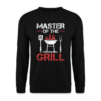 Grill master Barbecue Soirée Grill GrillIng Barbecue Party - Sweat-shirt Unisexe - noir - Devant - Alina (178cm) & Michal (187cm)