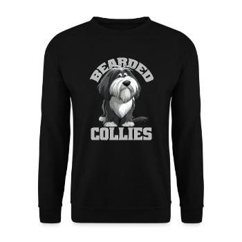 Bearded Collie Gift Dog Master Mistress - Unisex Sweatshirt - black - Front - Alina (178cm) & Michal (187cm)