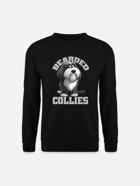 Bearded Collie Geschenk Hunde Herrchen Frauchen - Unisex Pullover - Schwarz