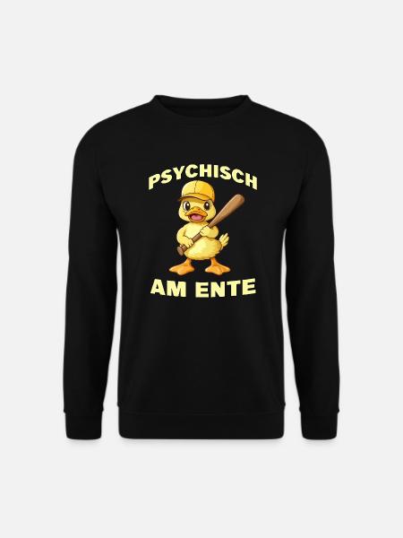 Psychisch Am Ente Lustiges - Unisex Pullover - Schwarz