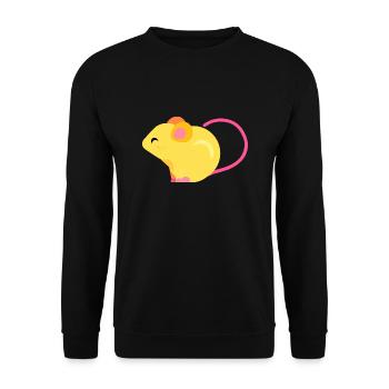 souris - Sweat-shirt Unisexe - noir - Devant - Alina (178cm) & Michal (187cm)