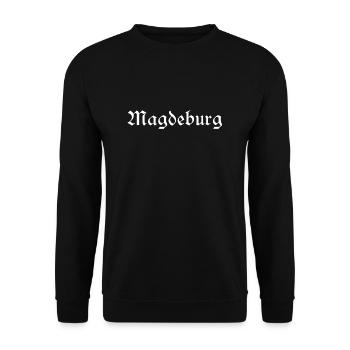Magdeburg - Unisex Pullover - Schwarz - Vorne - Alina (178cm) & Michal (187cm)
