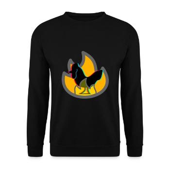 KENNR1CH POULET FEU MERCH - Sweat-shirt Unisexe - noir - Devant - Alina (178cm) & Michal (187cm)