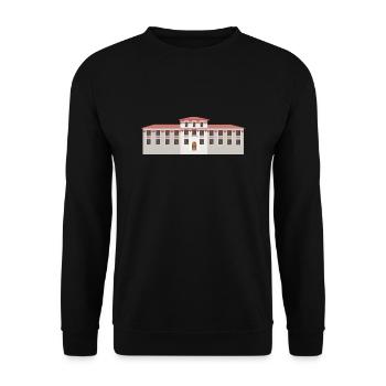 building house homes architektur haus gebaeude74 - Unisex Pullover - Schwarz - Vorne - Alina (178cm) & Michal (187cm)
