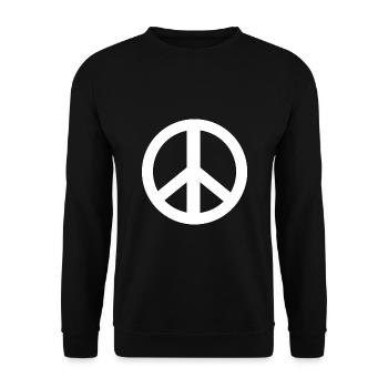 Peace Sign Peace Sign Peace Movement - Unisex Sweatshirt - black - Front - Alina (178cm) & Michal (187cm)