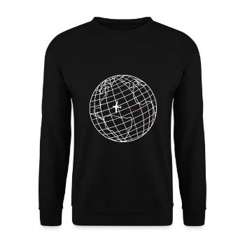 dunkle weltkugel design globus globus - Unisex Pullover - Schwarz - Vorne - Alina (178cm) & Michal (187cm)